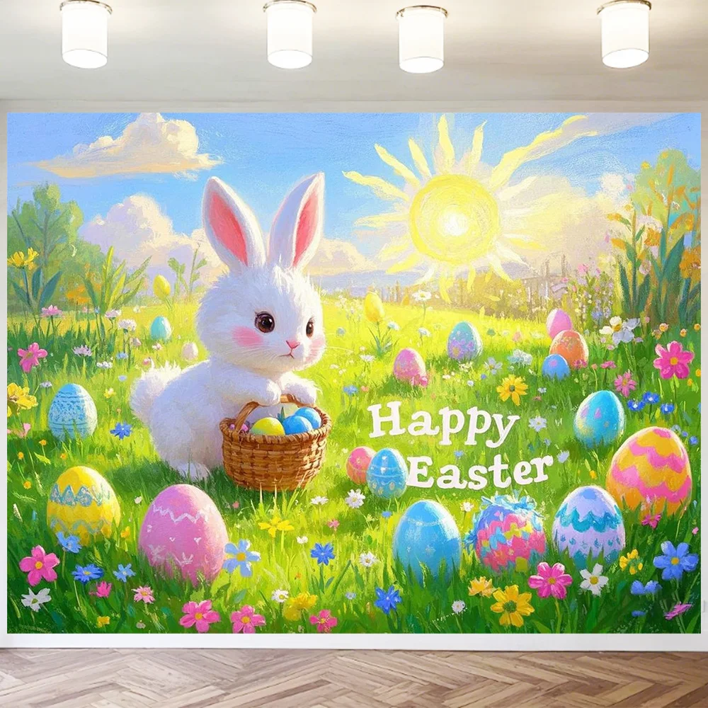 Easter Theme Background cloth holiday children baby eggs rabbit Photography decorate backdrop
Easter Theme Background cloth holiday children baby eggs rabbit Photography decorate backdrop