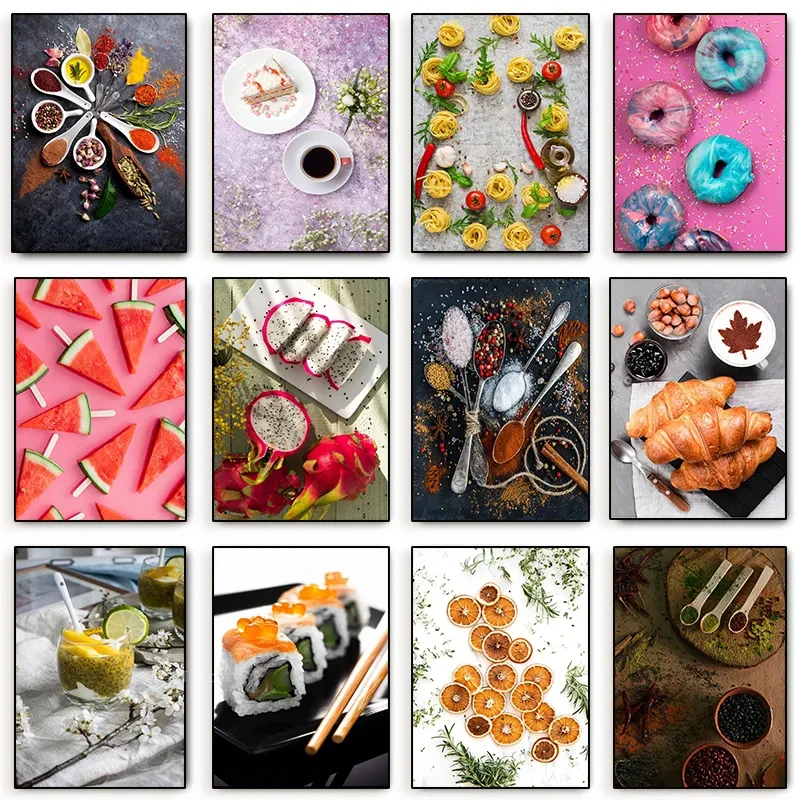 Modern Kitchen Food Poster Spice Dessert Fruit Pizza Canvas Painting Prints Wall Art Picture for Dining Room Kitchen Home Decor
Modern Kitchen Food Poster Spice Dessert Fruit Pizza Canvas Painting Prints Wall Art Picture for Dining Room Kitchen Home Decor