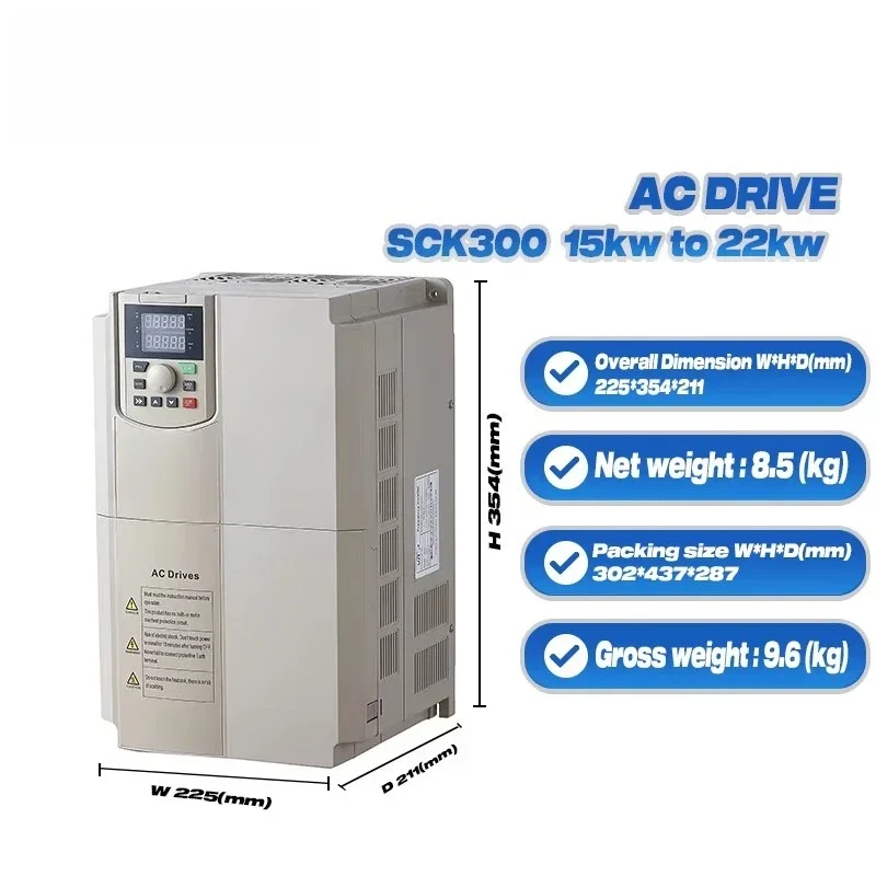 Customizable 15KW 18.5KW 22KW 3 Phase 220V 380V-440V Frequency Inverters Converters AC Drive/VFD/Speed Controller
Customizable 15KW 18.5KW 22KW 3 Phase 220V 380V-440V Frequency Inverters Converters AC Drive/VFD/Speed Controller