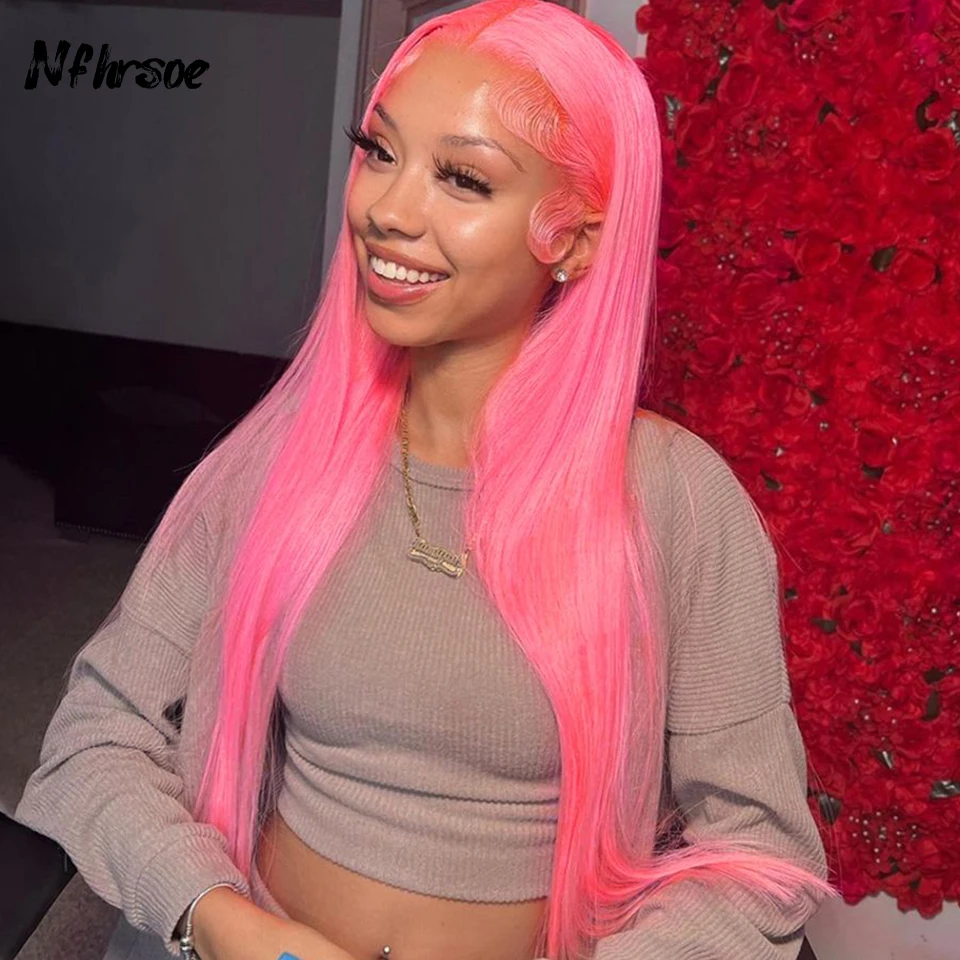 Highlight Lace Pink 13x4 Transparent Lace Front Wig Straight 613 Colored Brazilian For Women Hair Pre plucked With Baby Hair
Highlight Lace Pink 13x4 Transparent Lace Front Wig Straight 613 Colored Brazilian For Women Hair Pre plucked With Baby Hair