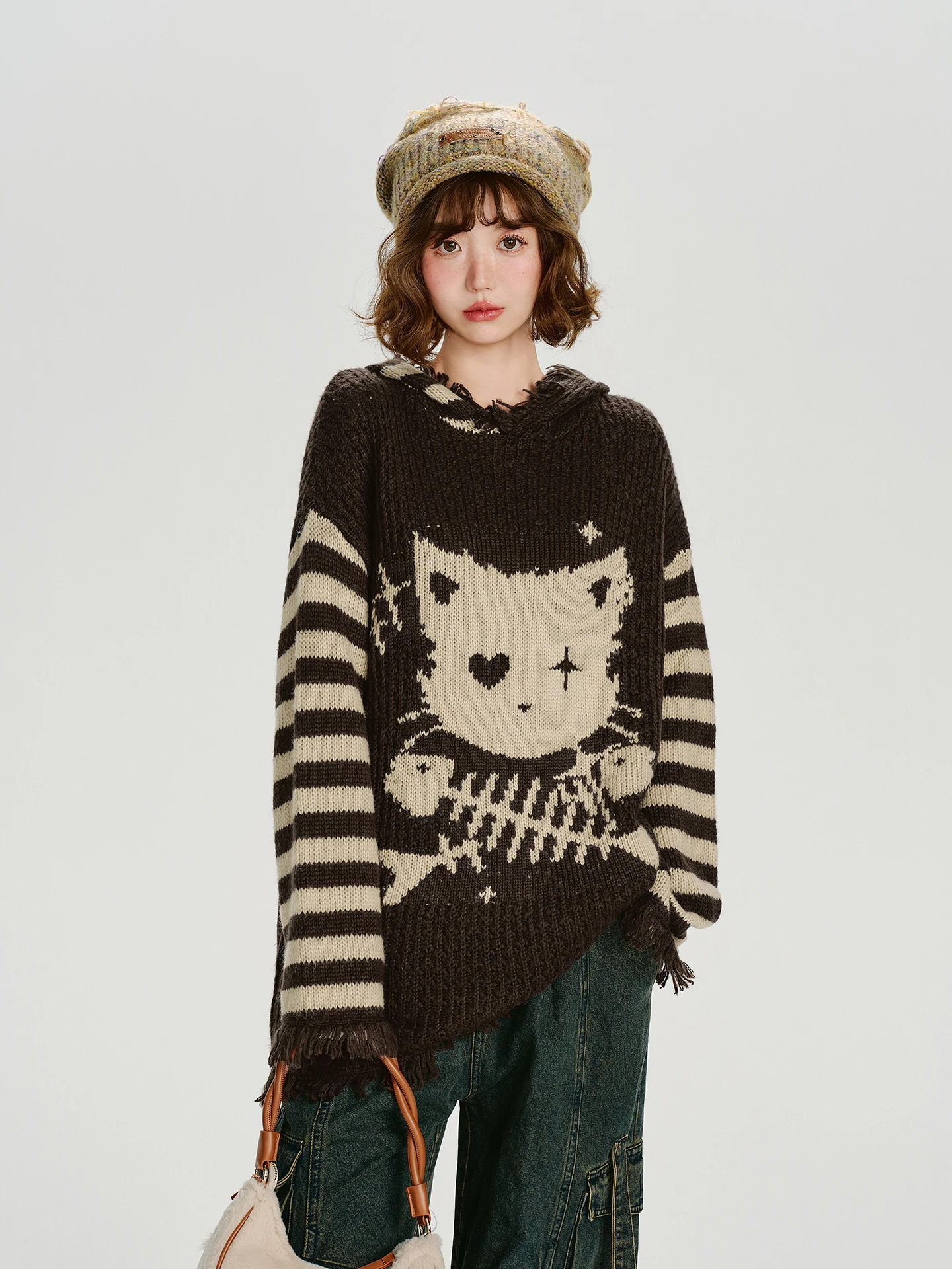 Girly American Retro Tassel Design Knitted Hat Women's Loose Sweater Autumn Winter New Sle V-ne Long Sve Warmth
Girly American Retro Tassel Design Knitted Hat Women's Loose Sweater Autumn Winter New Sle V-ne Long Sve Warmth