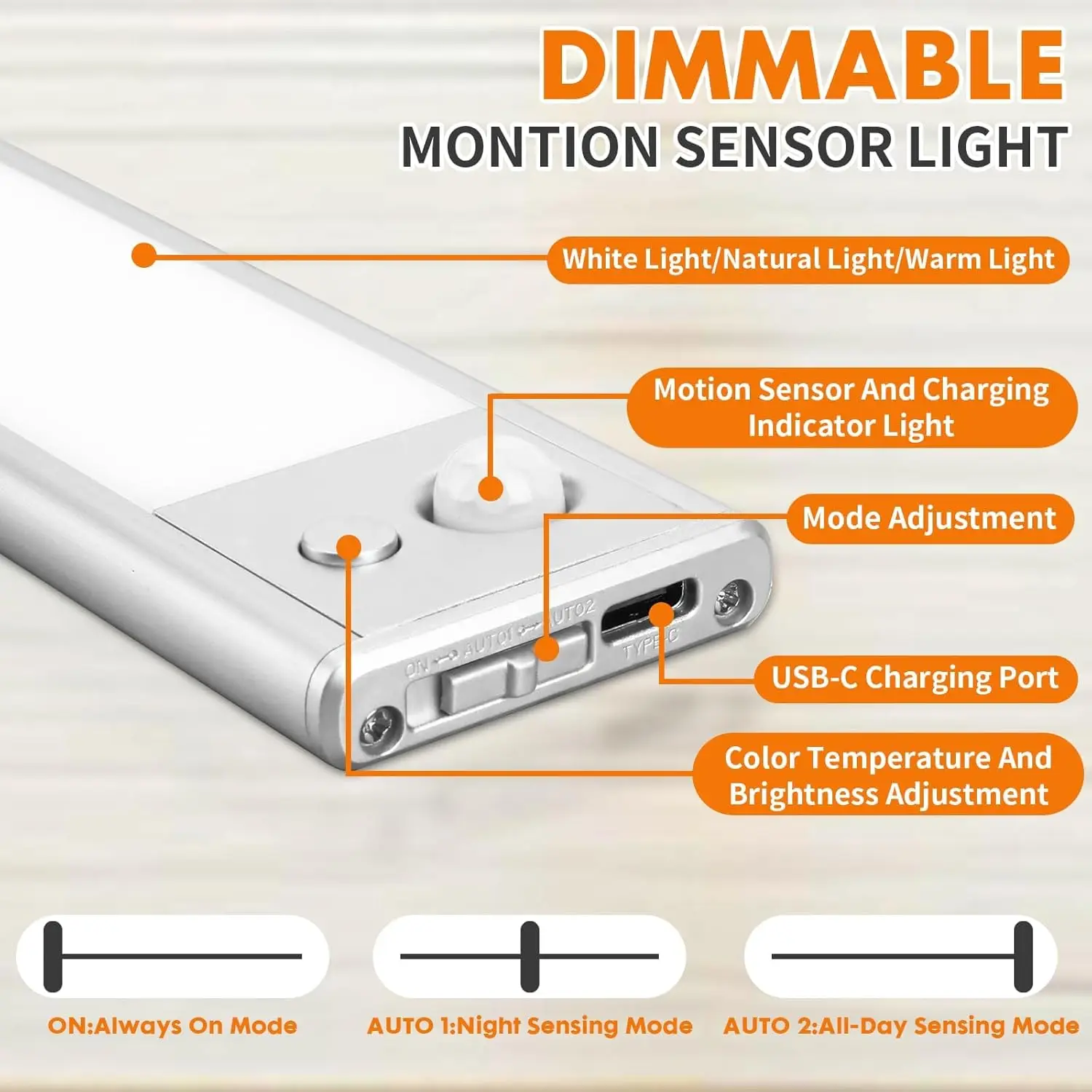 Under Cabinet Lighting Wireless, 148 Led Motion Sensor Light Indoor, 3 Color Temperatures Dimmable Closet Lights Motion
Under Cabinet Lighting Wireless, 148 Led Motion Sensor Light Indoor, 3 Color Temperatures Dimmable Closet Lights Motion