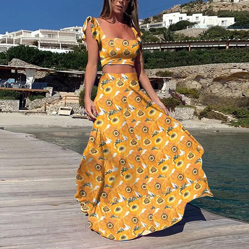 2025 Summer New Women's Bohemian Sexy Print Sleeveless Fashion Dress Two-Piece Set C001
2025 Summer New Women's Bohemian Sexy Print Sleeveless Fashion Dress Two-Piece Set C001