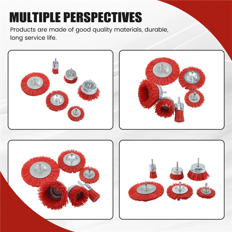 2025 Trend 6Pcs Nylon Filament Abrasive Wire Brush Wheel & Cup Brush Set With 1/4 Inch Shank, 6 Sizes Nylon Drill Brush Set Perf
2025 Trend 6Pcs Nylon Filament Abrasive Wire Brush Wheel & Cup Brush Set With 1/4 Inch Shank, 6 Sizes Nylon Drill Brush Set Perf