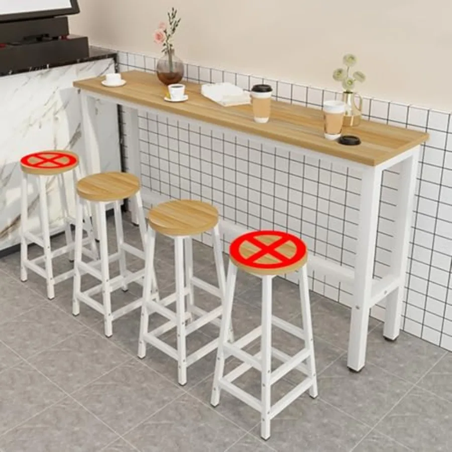 Rectangular Bar Table Set - High Wooden Counter Table with Stools, Narrow Design Perfect for Kitchen and Cafe, Space-Saving Fur
Rectangular Bar Table Set - High Wooden Counter Table with Stools, Narrow Design Perfect for Kitchen and Cafe, Space-Saving Fur