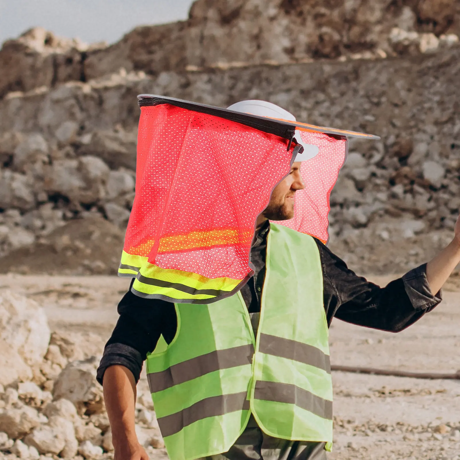 Hard Hat Visor Full Brim Shade with Adjustable Elastic Band and Neck Protector Sunproof Safety Curtain for Construction
Hard Hat Visor Full Brim Shade with Adjustable Elastic Band and Neck Protector Sunproof Safety Curtain for Construction