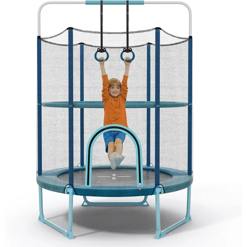 GYMAX 5FT Trampoline for Kids, Toddler Trampoline with Adjustable Horizontal Bar, Enclosure Safety Net & Kitten Trapeze Rings
GYMAX 5FT Trampoline for Kids, Toddler Trampoline with Adjustable Horizontal Bar, Enclosure Safety Net & Kitten Trapeze Rings