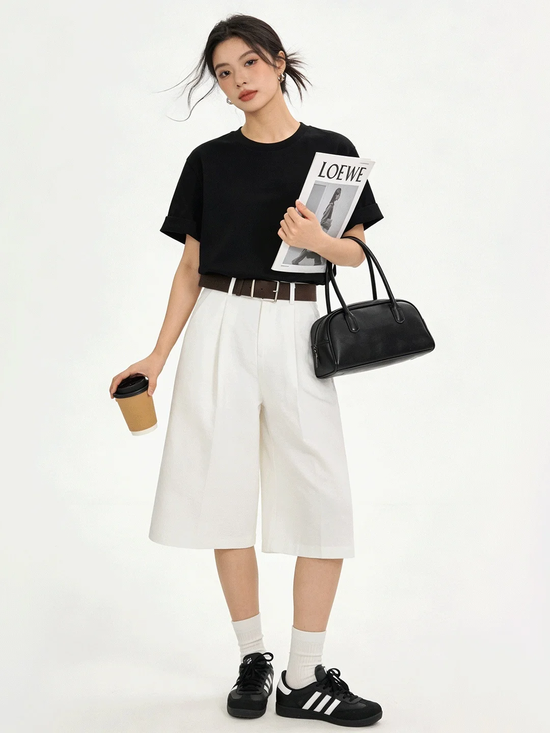 Simple White Korean Style Casual Wide Leg Seven-Foot Pants Commute Versatile Spring High Waist Slimming Loose Suit Pants
Simple White Korean Style Casual Wide Leg Seven-Foot Pants Commute Versatile Spring High Waist Slimming Loose Suit Pants