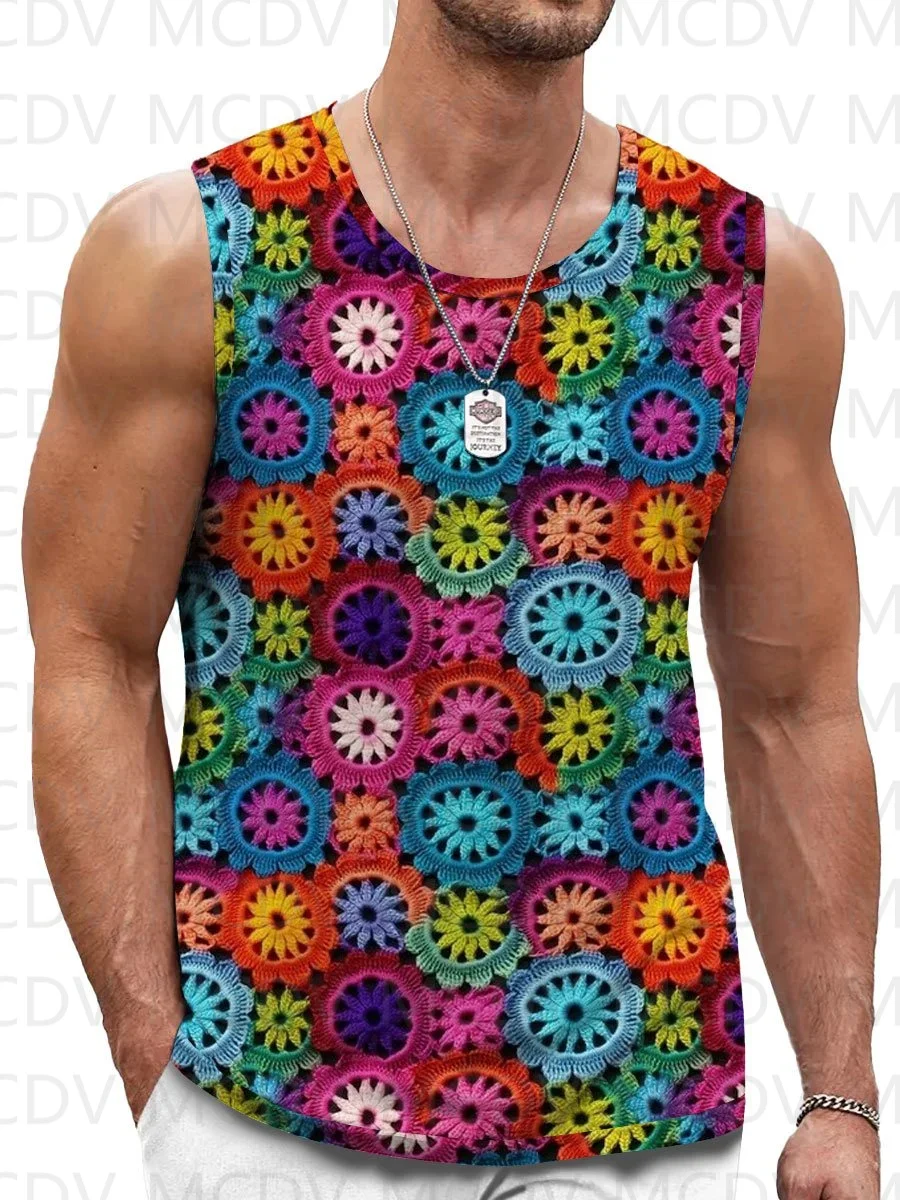 Men's Colorful Floral Knitted Print Casual Round Neck Tank Top 3D Printed Tank Tops Men Summer Tops
Men's Colorful Floral Knitted Print Casual Round Neck Tank Top 3D Printed Tank Tops Men Summer Tops