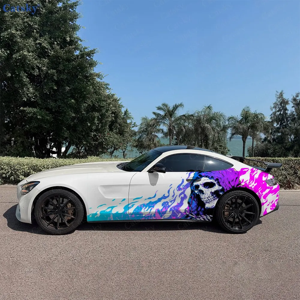 2pcs Pink-Purple Flame Skull Car Side Wraps, Self-Adhesive PVC Waterproof & Scratch-Resistant Stickers, Car Accessory Gift
2pcs Pink-Purple Flame Skull Car Side Wraps, Self-Adhesive PVC Waterproof & Scratch-Resistant Stickers, Car Accessory Gift