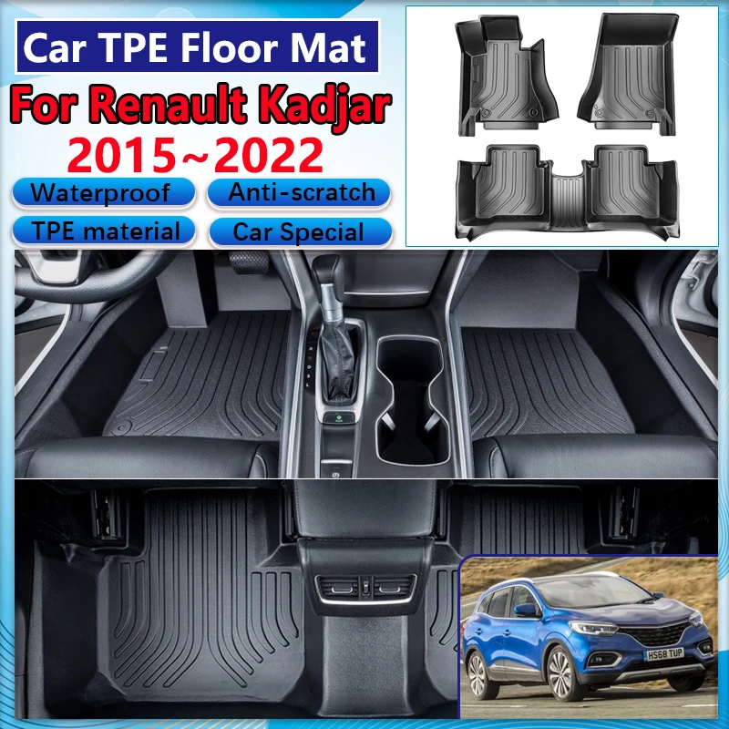 Car TPE Floor Mat For Renault Kadjar 2015 2016~2022 Dirt-resistant Mud Carpet LHD TPE Foot Pad Full Set Rug Tappeto Accessories
Car TPE Floor Mat For Renault Kadjar 2015 2016~2022 Dirt-resistant Mud Carpet LHD TPE Foot Pad Full Set Rug Tappeto Accessories