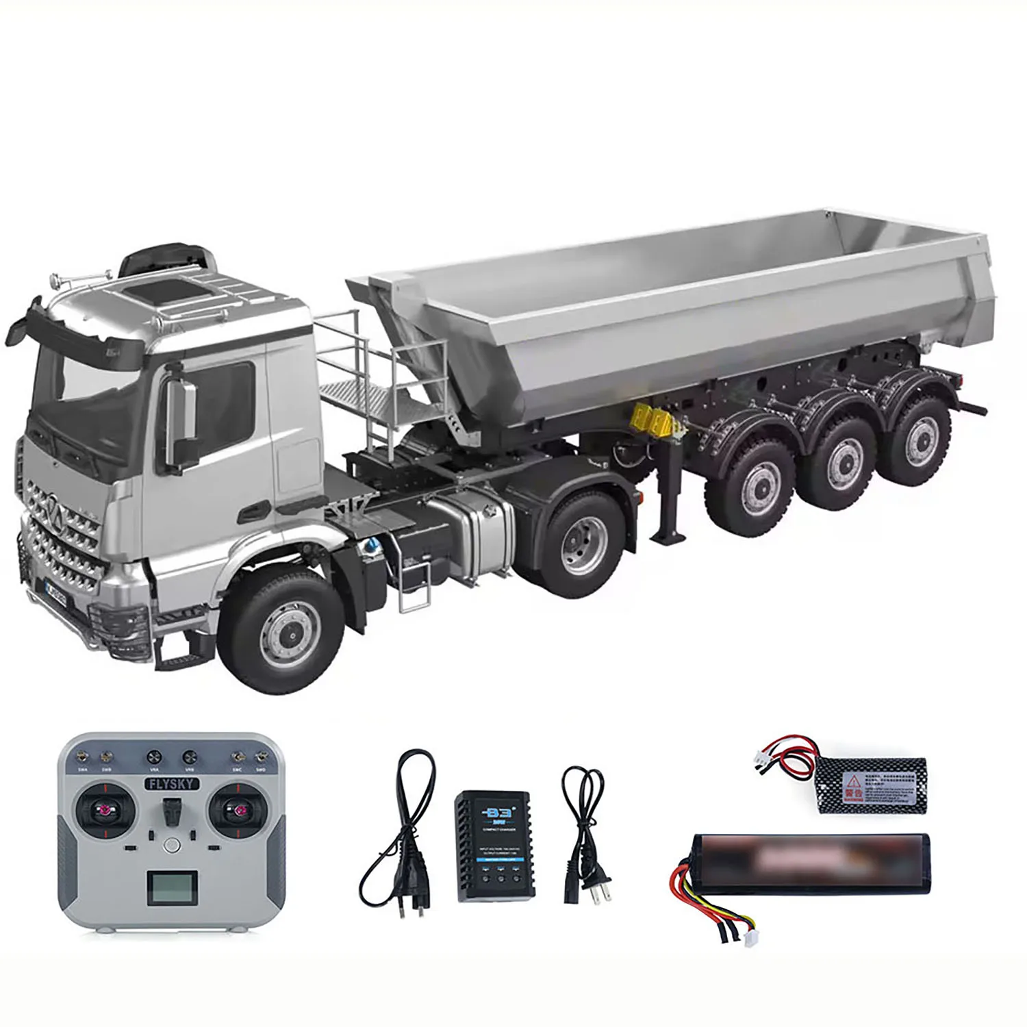 1/14 Scale Kabolite RTR 4X4 RC Tractor Truck 3Axles Electric Dump Trailer Ready To Run Construction Toy for Hobbyists Collectors
1/14 Scale Kabolite RTR 4X4 RC Tractor Truck 3Axles Electric Dump Trailer Ready To Run Construction Toy for Hobbyists Collectors
