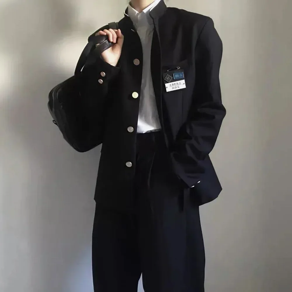Japanese College Uniform Jacket Stand-up Collar Suit Jacket Top Men's Spring Summer College Wind Trend Men Coat School Uniform
Japanese College Uniform Jacket Stand-up Collar Suit Jacket Top Men's Spring Summer College Wind Trend Men Coat School Uniform
