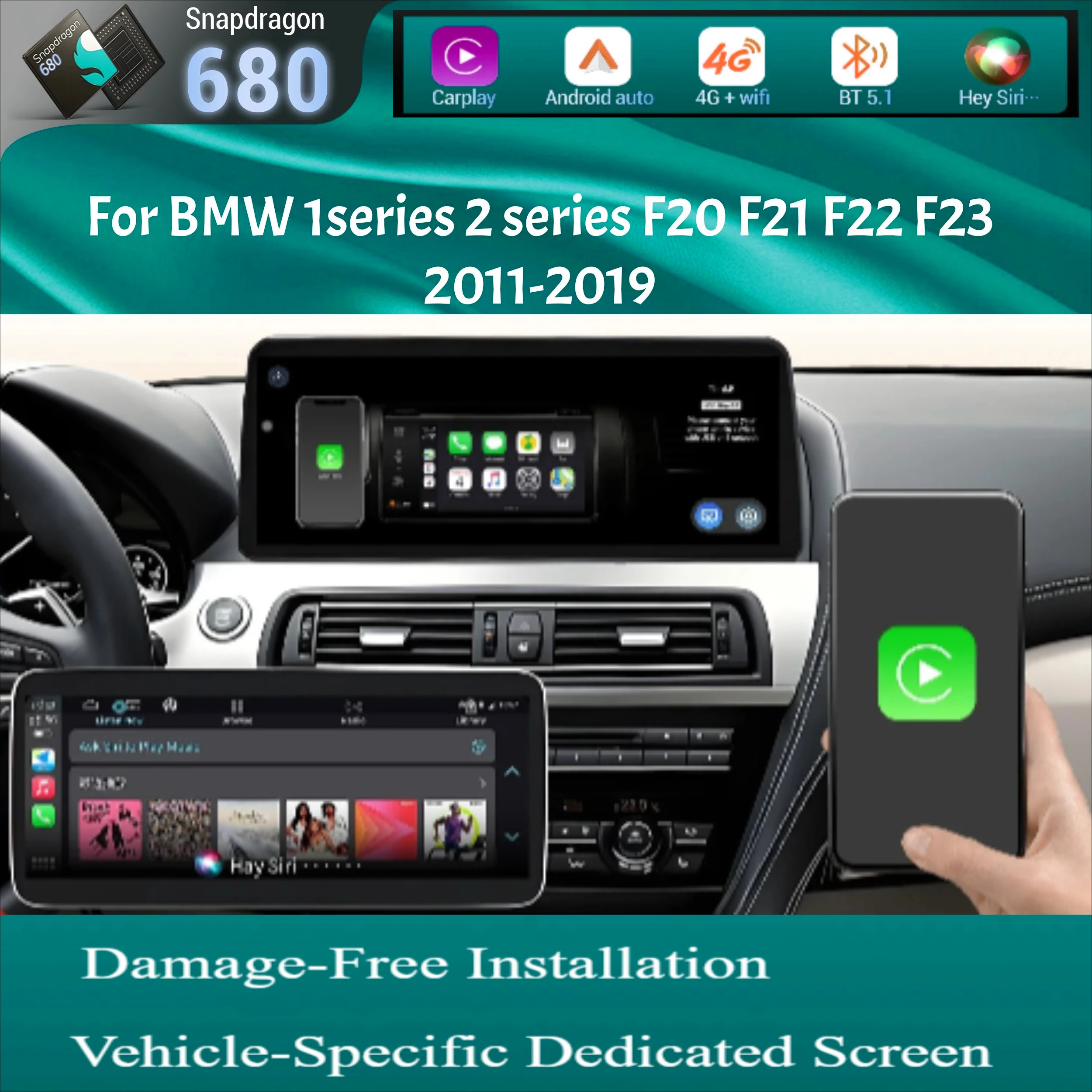 For BMW 1 series 2 series F20 F21 F22 F23 2011-2019 LHD RHD Car Radio 10.25 inch Android 14 Carplay Snapdragon 680 Touch Screen
For BMW 1 series 2 series F20 F21 F22 F23 2011-2019 LHD RHD Car Radio 10.25 inch Android 14 Carplay Snapdragon 680 Touch Screen