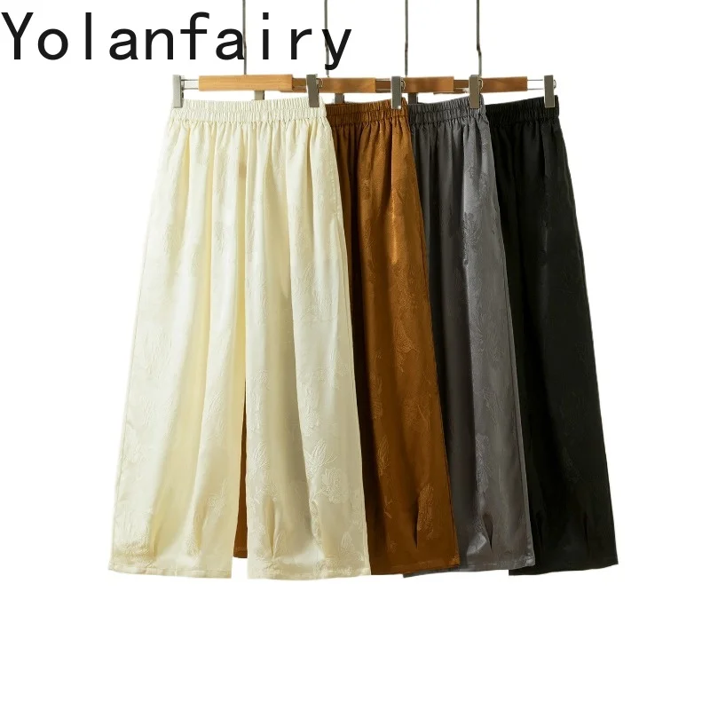 YOLANFAIRY 100% mulberry Silk Pants Woman Clothing 2026 Fashion Jacquard Bloomers Elastic Waist Casual Pants Trousers Nine-point
YOLANFAIRY 100% mulberry Silk Pants Woman Clothing 2026 Fashion Jacquard Bloomers Elastic Waist Casual Pants Trousers Nine-point