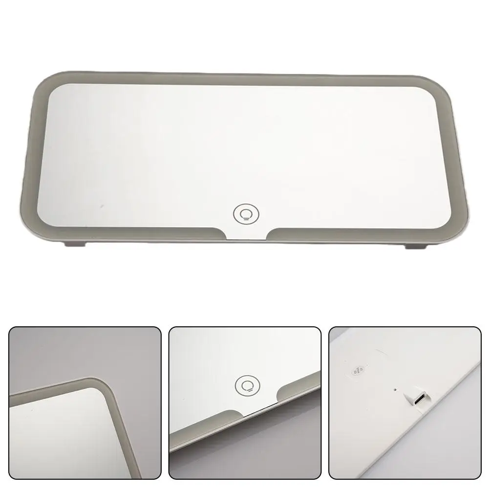 3 Led Light Modes Stepless Dimming Visor Makeup Mirror Rechargeable Touch Sensor Cosmetic Mirror Large Screen Car Vanity Mirror
3 Led Light Modes Stepless Dimming Visor Makeup Mirror Rechargeable Touch Sensor Cosmetic Mirror Large Screen Car Vanity Mirror
