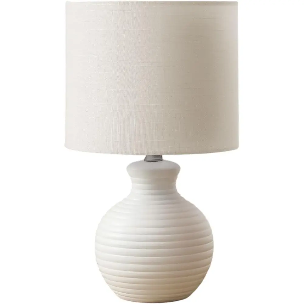 16 Contemporary Table Lamp with White Resin Base and Ivory Cream Shade
16 Contemporary Table Lamp with White Resin Base and Ivory Cream Shade