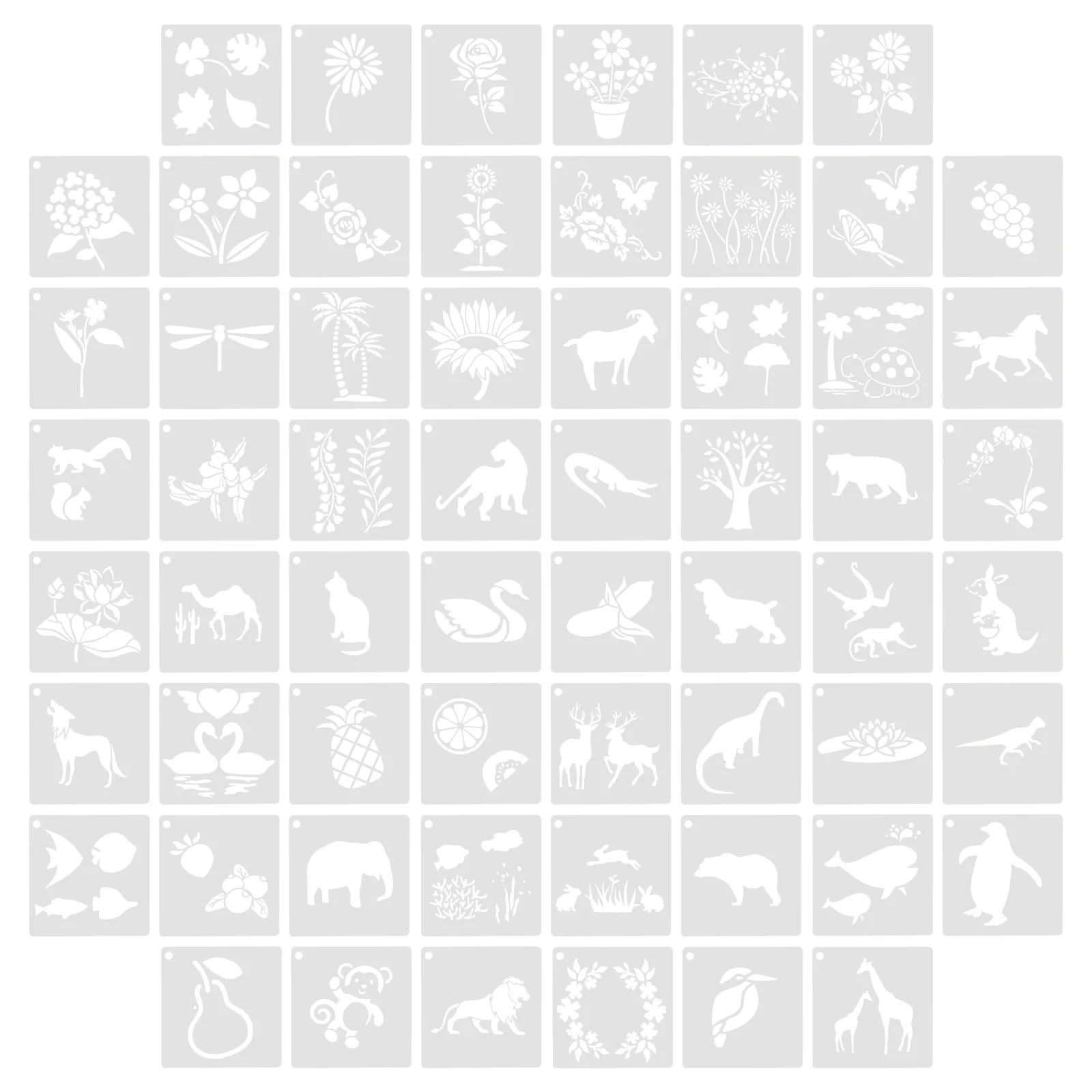 60 Pcs Templates Reusable DIY Stencils for Painting Crafts Animals Plants Hollow Animal Painting Stencils Out Supplies
60 Pcs Templates Reusable DIY Stencils for Painting Crafts Animals Plants Hollow Animal Painting Stencils Out Supplies