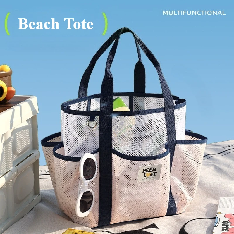 Beach Bag with Mesh Pockets- Storage Tote for Swimming,Gym,Shopping,Security Buckle & Removable Round Buckle,Quick-Dry Polyester
Beach Bag with Mesh Pockets- Storage Tote for Swimming,Gym,Shopping,Security Buckle & Removable Round Buckle,Quick-Dry Polyester