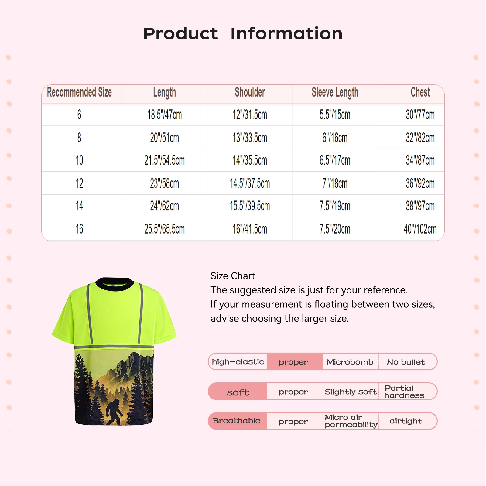 Kids Boys Girls High Visibility Safety Shirt Short Sleeve Quick-drying Printed T-shirt Athletic Tops for Camping Hiking Cycling
Kids Boys Girls High Visibility Safety Shirt Short Sleeve Quick-drying Printed T-shirt Athletic Tops for Camping Hiking Cycling