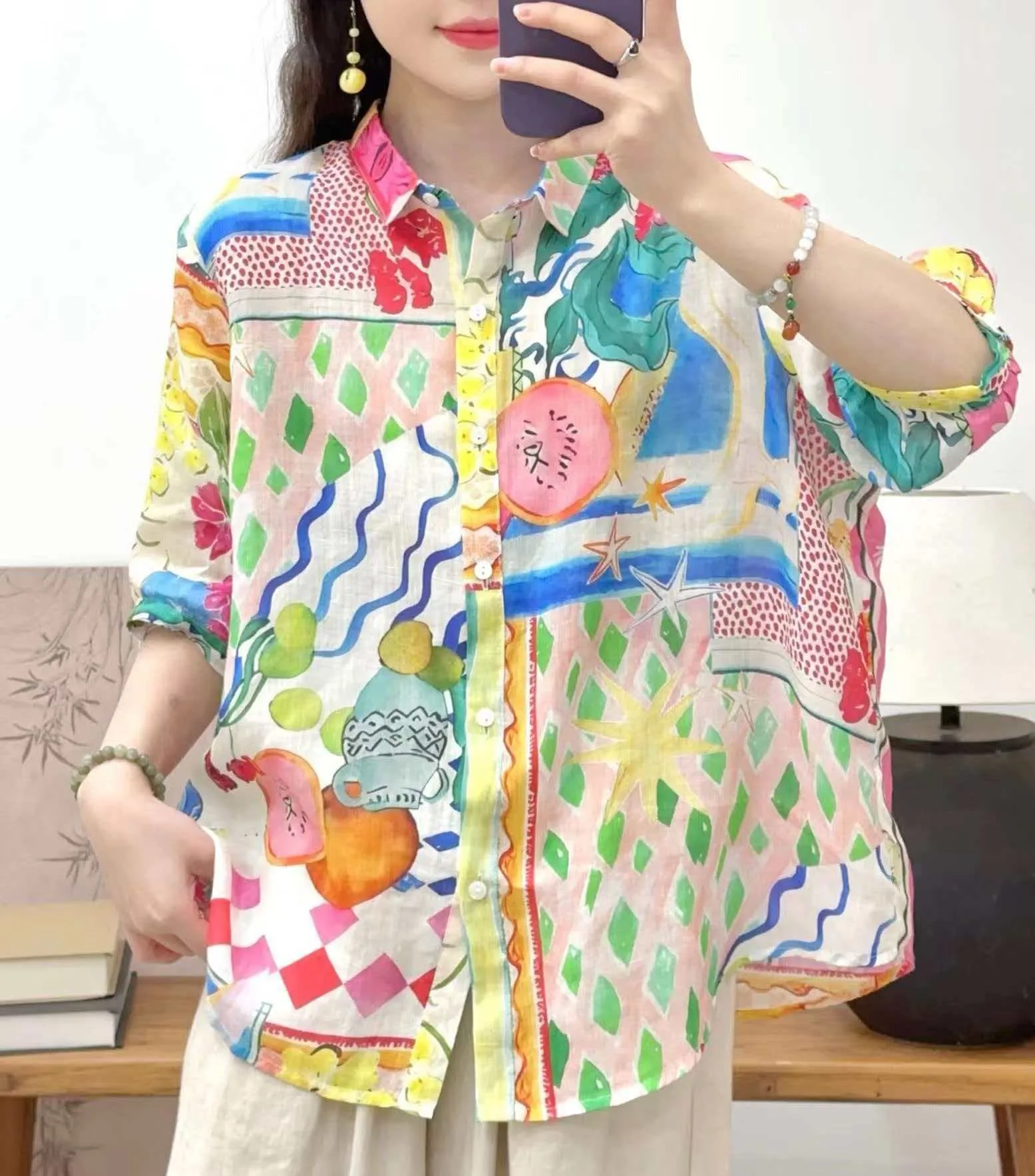 2026 Women's summer blouse 100% ramie linen flowered shirts and blouses for women designer breathable half sleeve tops
2026 Women's summer blouse 100% ramie linen flowered shirts and blouses for women designer breathable half sleeve tops