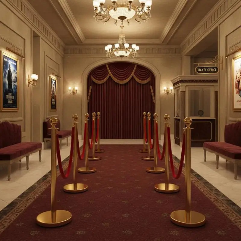 Red Velvet Crowd Control Barrier 5 ft/1.5 m For Theater Party Wedding, Gold Finish Posts Ball Top Base Included Pack of 6
Red Velvet Crowd Control Barrier 5 ft/1.5 m For Theater Party Wedding, Gold Finish Posts Ball Top Base Included Pack of 6
