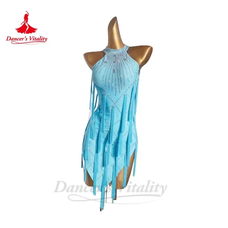Latin Dance Fringe Dress for Women Customsized Rumba Chacha Tango Performance Costume Skirt Adult Children Latin Dancing Dresses
Latin Dance Fringe Dress for Women Customsized Rumba Chacha Tango Performance Costume Skirt Adult Children Latin Dancing Dresses