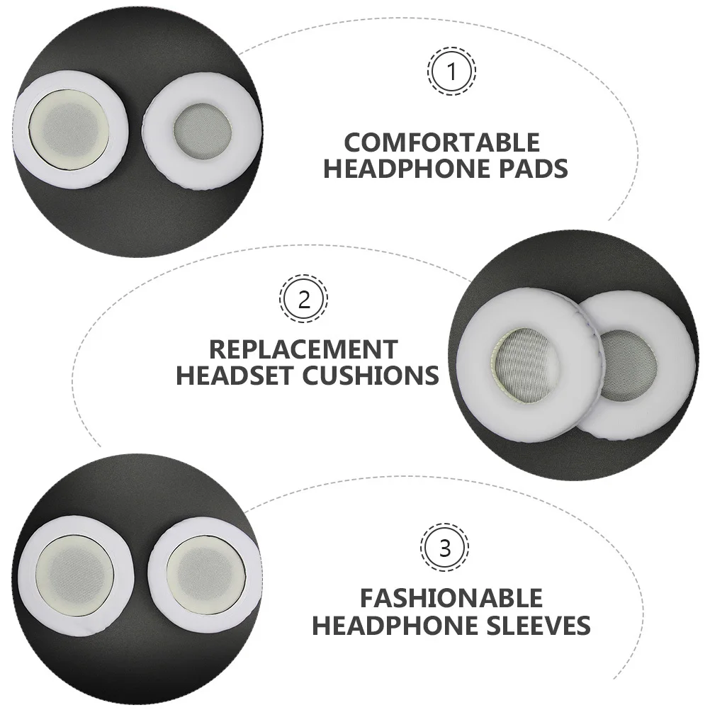 1 Pair Universal Headphone Pads Replacement Ear Cushions Soft Sponge Covers For Noise Isolation Round Headset Sleeves
1 Pair Universal Headphone Pads Replacement Ear Cushions Soft Sponge Covers For Noise Isolation Round Headset Sleeves