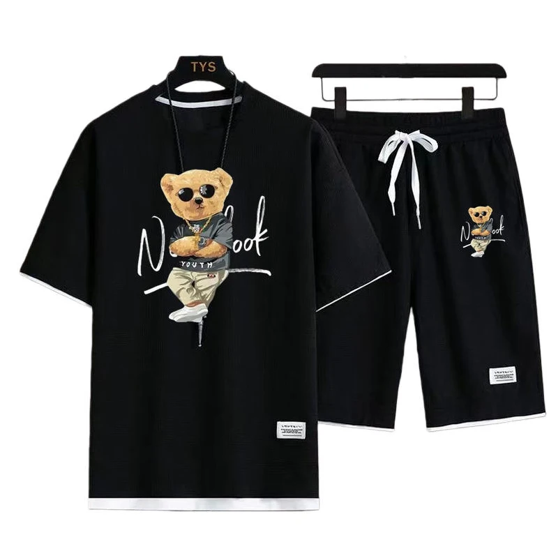 New casual short sleeved T-shirt+shorts two-piece set for 2026 summer men's pullover sports suit, fashionable basketball
New casual short sleeved T-shirt+shorts two-piece set for 2026 summer men's pullover sports suit, fashionable basketball