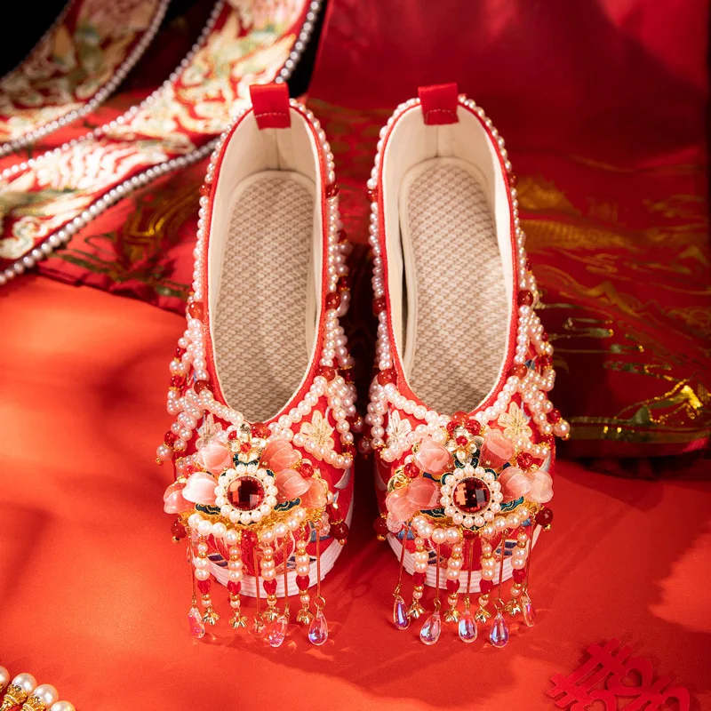 CY300 2024 Spring New Red Xiuhe Wedding Shoes Ancient Style Flowers Flat Hanfu Wedding Shoes Hanfu Wedding Shoes
CY300 2024 Spring New Red Xiuhe Wedding Shoes Ancient Style Flowers Flat Hanfu Wedding Shoes Hanfu Wedding Shoes