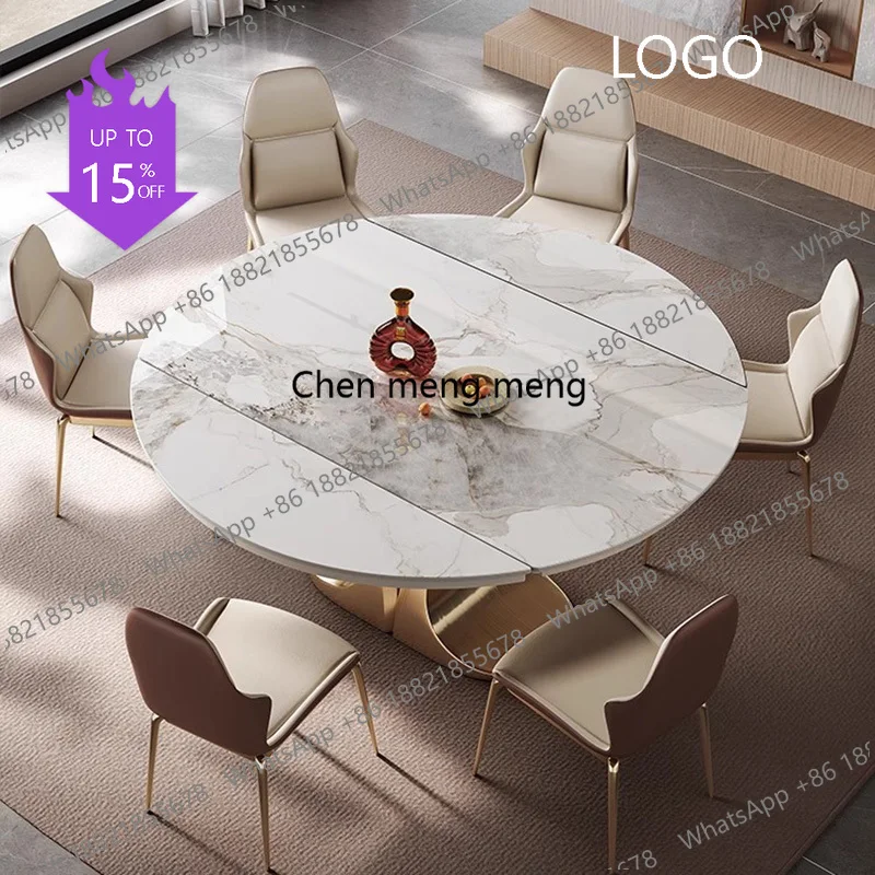 Luxury Modern Dining Table Round Restaurant Nordic Kitchen Dining Table Chairs Living Room High Mesas De Comedor Home Furniture
Luxury Modern Dining Table Round Restaurant Nordic Kitchen Dining Table Chairs Living Room High Mesas De Comedor Home Furniture