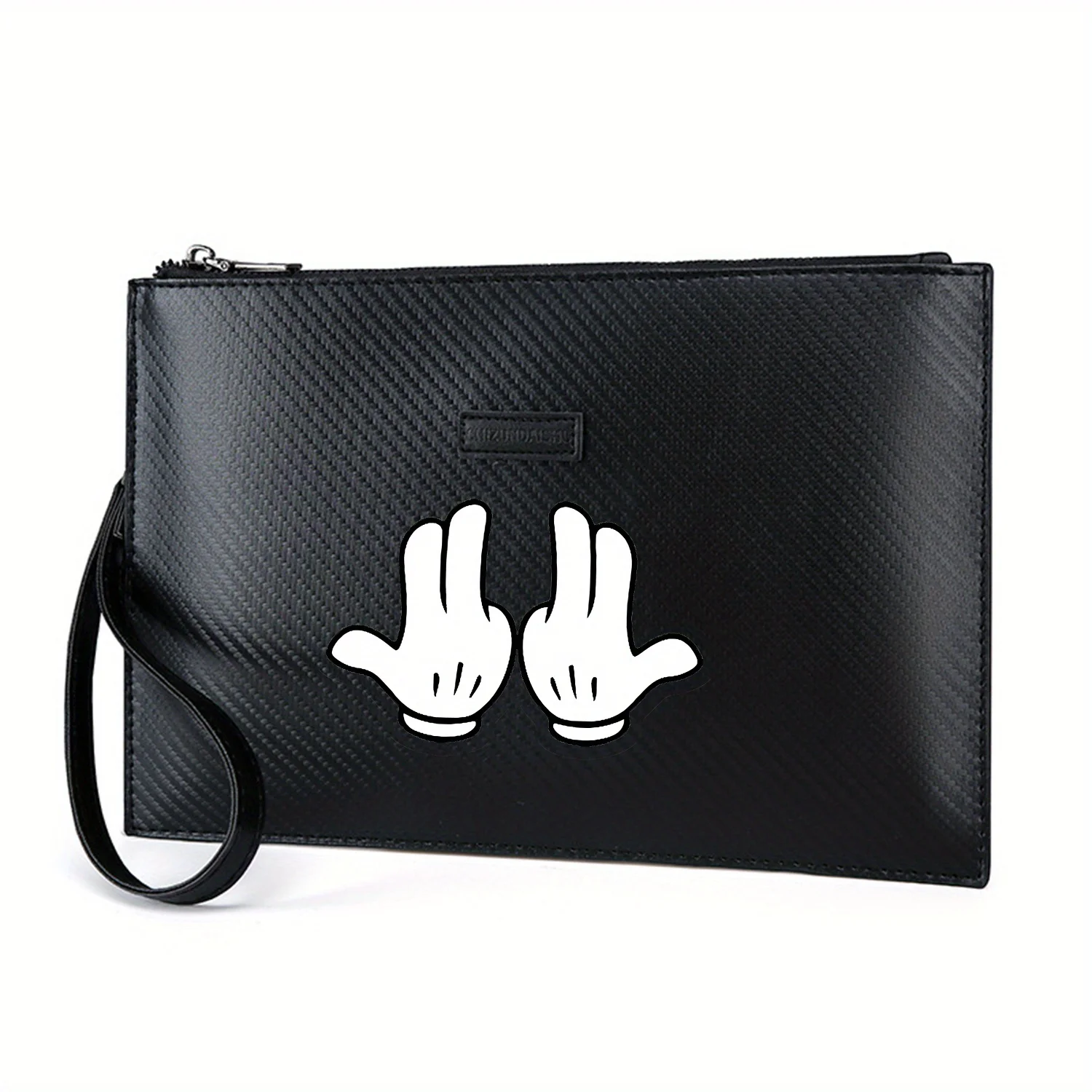 White cartoon hand gestures black background Elegant Printed PU Men's Handbag Fashionable and Practical for Everyday Carry
White cartoon hand gestures black background Elegant Printed PU Men's Handbag Fashionable and Practical for Everyday Carry