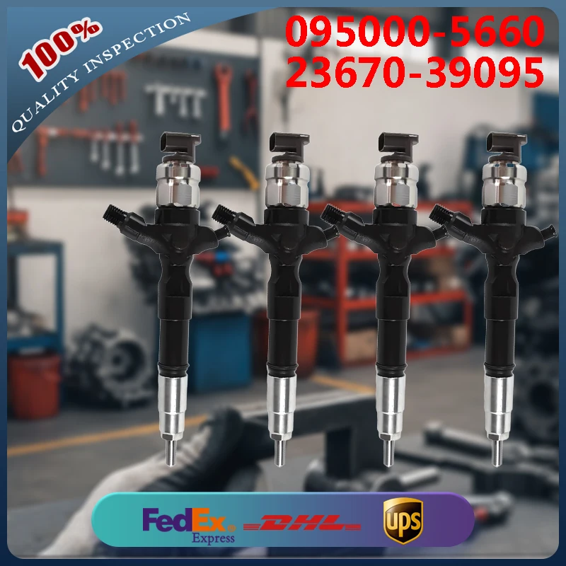 4pcs 095000-5660 095000-5880 23670-30050 23670-39095 Common Rail Fuel Injector for Toyota Hiace Hilux 2.5D 2KD-FTV Engine
4pcs 095000-5660 095000-5880 23670-30050 23670-39095 Common Rail Fuel Injector for Toyota Hiace Hilux 2.5D 2KD-FTV Engine