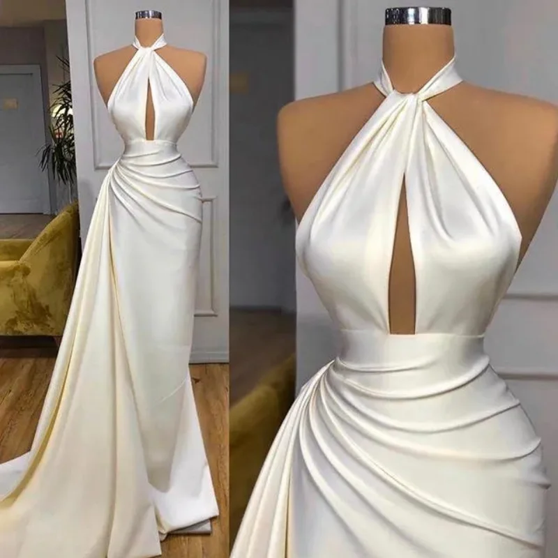 Sexy Mermaid Evening Dresses High Neck Keyhole Draped Prom Dress Ogstuff Vestidos De Fiesta Robes De Bal فساتين للمناسبات الخاصة
Sexy Mermaid Evening Dresses High Neck Keyhole Draped Prom Dress Ogstuff Vestidos De Fiesta Robes De Bal فساتين للمناسبات الخاصة