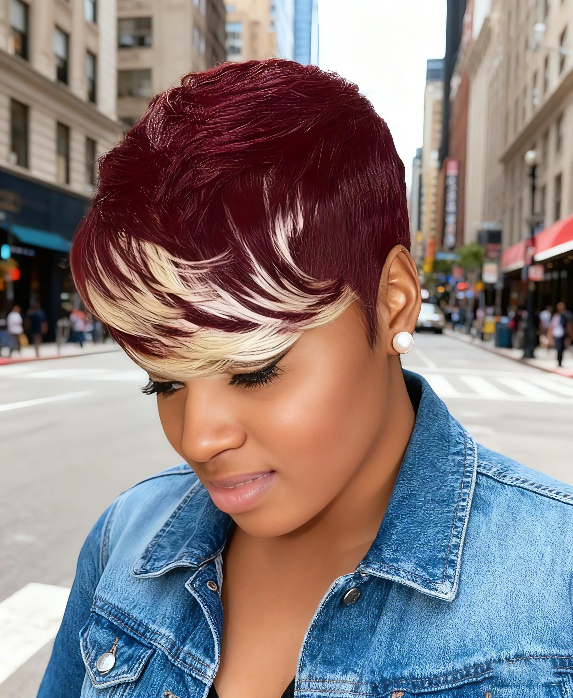 Короткий парик с стрижкой пикси, бразильские человеческие волосы с челкой, парик машинного производства 150% плотности для женщин
Короткий парик с стрижкой пикси, бразильские человеческие волосы с челкой, парик машинного производства 150% плотности для женщин