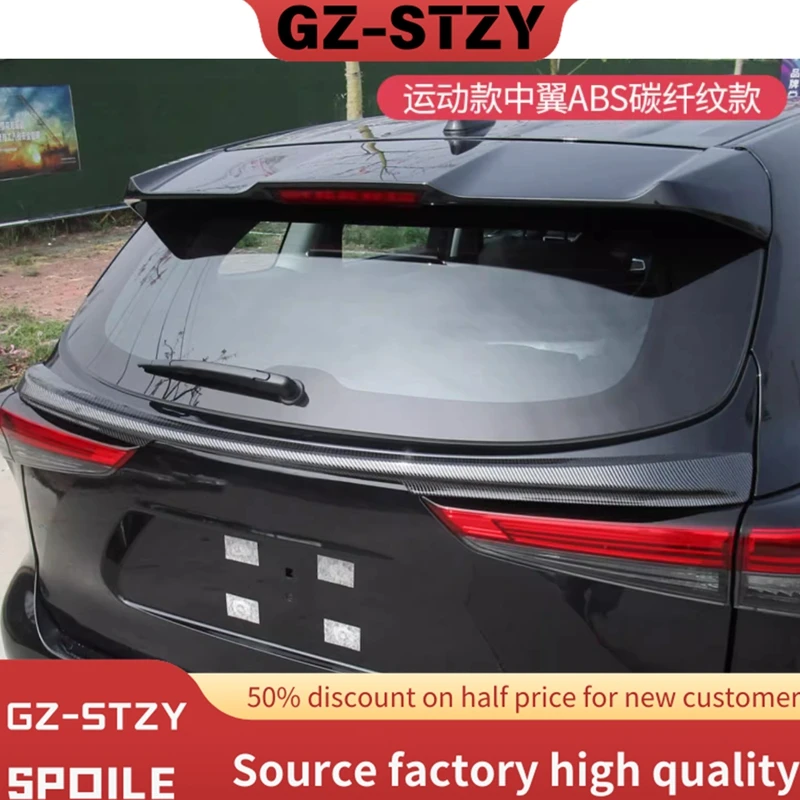For Toyota Highlander 4th Roof Spoiler 2021 2022 2023 2024 ABS Glossy Black/Carbon Look Rear Trunk Wing Car Accessories
For Toyota Highlander 4th Roof Spoiler 2021 2022 2023 2024 ABS Glossy Black/Carbon Look Rear Trunk Wing Car Accessories