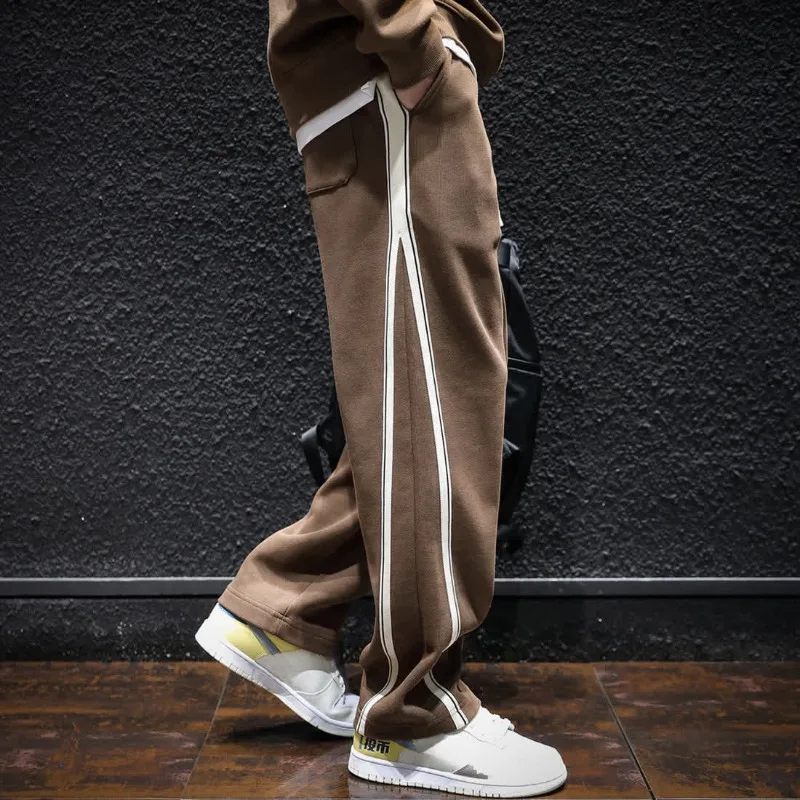Male Trousers Wide Straight Men's Casual Pants Striped Cotton Korean Style Original Clothing Polyester Designer Sale Slacks Long
Male Trousers Wide Straight Men's Casual Pants Striped Cotton Korean Style Original Clothing Polyester Designer Sale Slacks Long