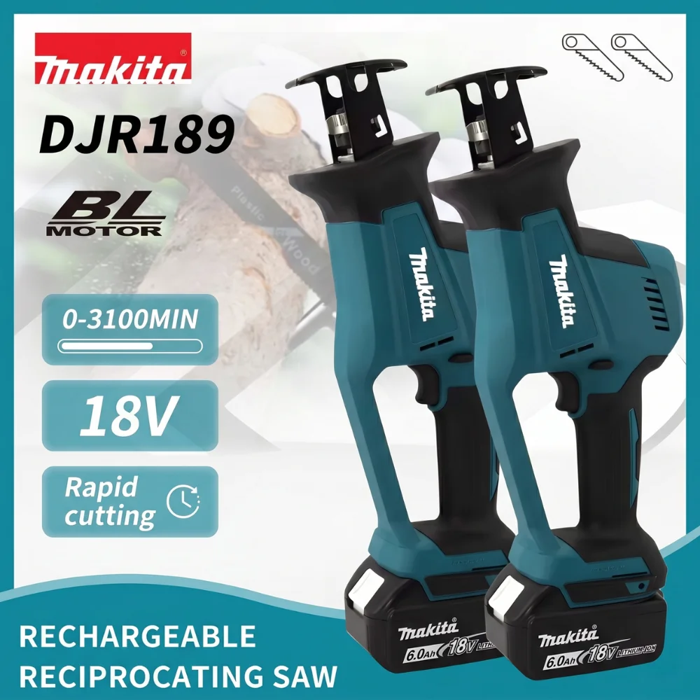 Makita DJR189 Cordless Brushless Electric Reciprocating Saw Wood Metal Pipe Cutting Saw Tool For Makita 18V Battery Pin
Makita DJR189 Cordless Brushless Electric Reciprocating Saw Wood Metal Pipe Cutting Saw Tool For Makita 18V Battery Pin