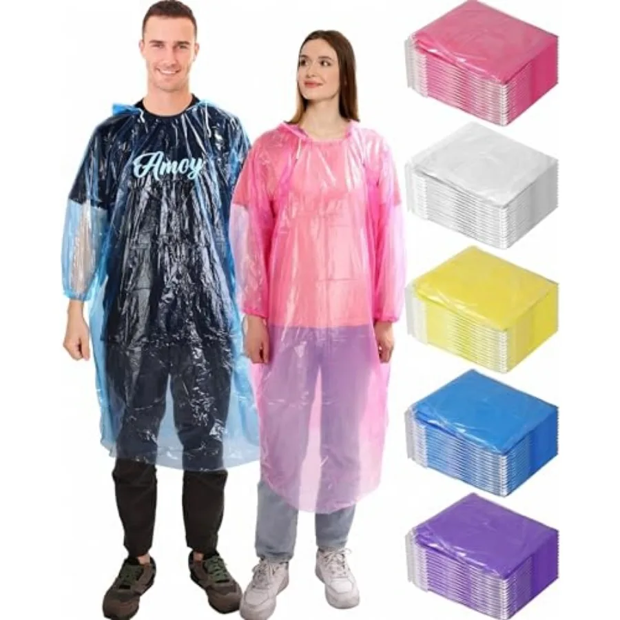 80 Pack Disposable Adult Rain Ponchos Bulk Wedding Family Travel Theme Parks Homeless Hooded Elastic Outdoor Raincoat Multicolo
80 Pack Disposable Adult Rain Ponchos Bulk Wedding Family Travel Theme Parks Homeless Hooded Elastic Outdoor Raincoat Multicolo