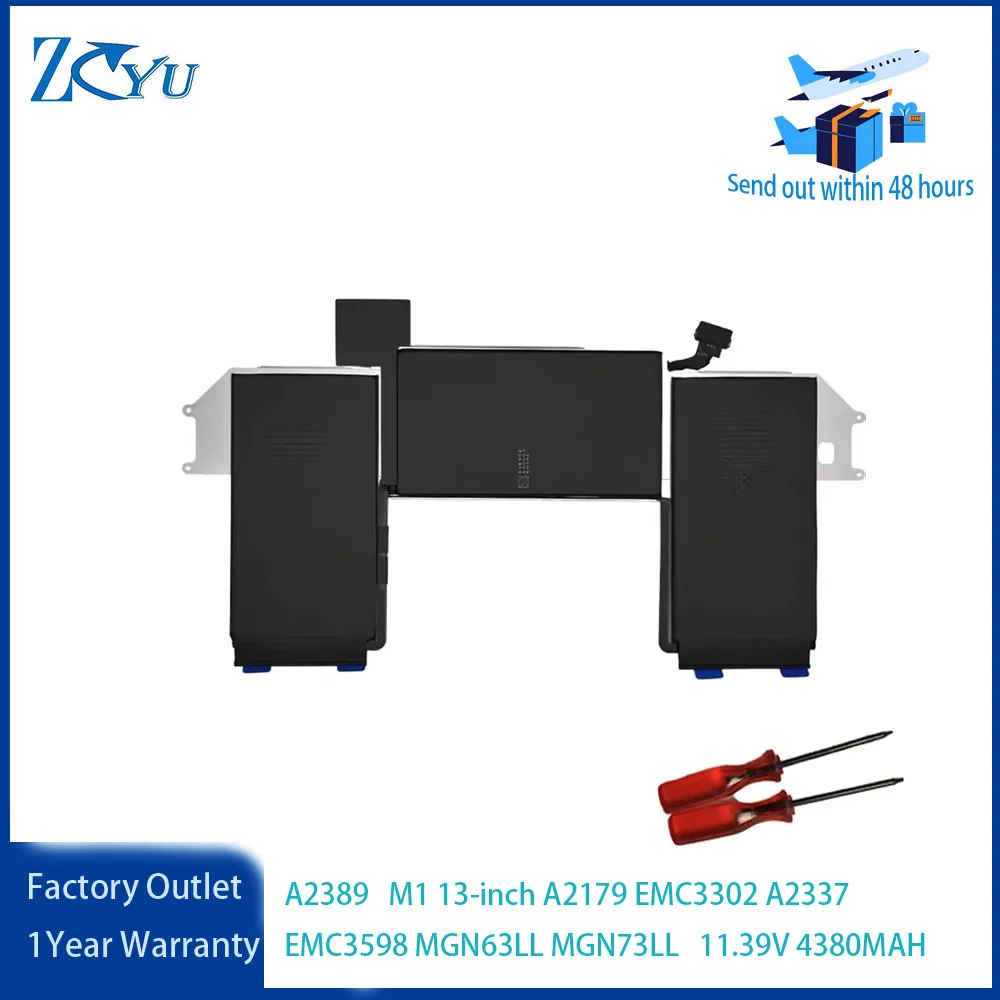 A2389 Laptop Battery For Apple MacBook Air M1 13-inch A2179 2020Year EMC3302 A2337 EMC3598 MGN63LL MGN73LL 11.39V 4380MAH
A2389 Laptop Battery For Apple MacBook Air M1 13-inch A2179 2020Year EMC3302 A2337 EMC3598 MGN63LL MGN73LL 11.39V 4380MAH