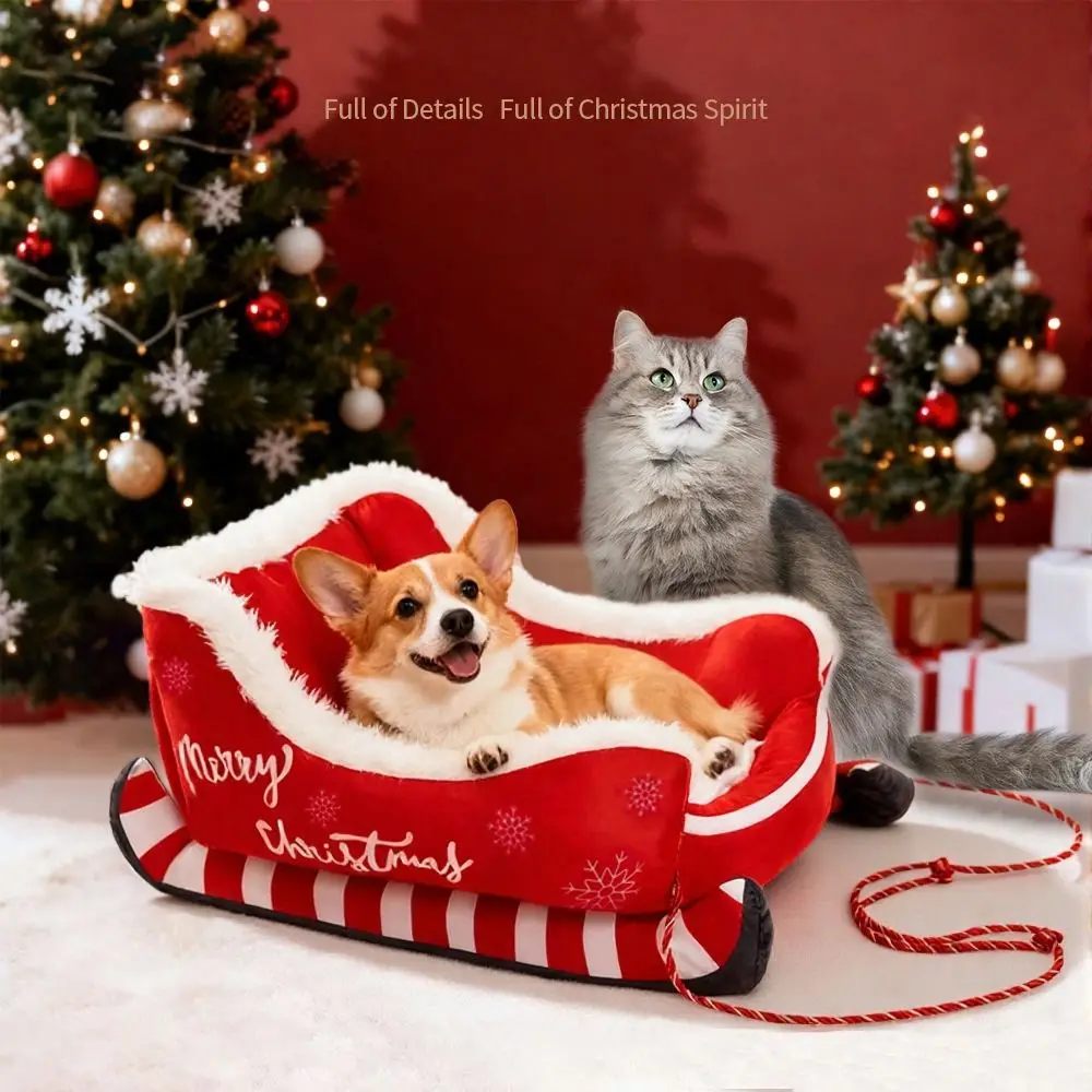 Cozy Christmas Sleigh Pet Bed Removable Washable Pet Warm Sofa Non-Slip Bottom Cat Dog Nest Cat Dog
Cozy Christmas Sleigh Pet Bed Removable Washable Pet Warm Sofa Non-Slip Bottom Cat Dog Nest Cat Dog