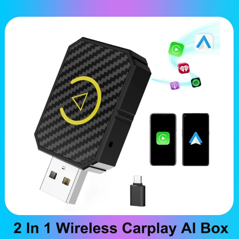 Мини-беспроводной адаптер CarPlay и Android Auto 2 в 1, совместимый с Plug and Play iPhone/Android для Havel Kia Volvo Audi
Мини-беспроводной адаптер CarPlay и Android Auto 2 в 1, совместимый с Plug and Play iPhone/Android для Havel Kia Volvo Audi
