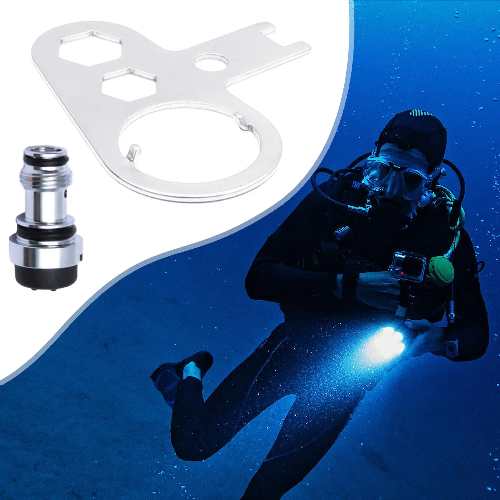 Портативный инструмент для снятия и установки вентилей BCD (баллонов) для дайвинга, нержавеющая сталь, для ремонта снаряжения
Портативный инструмент для снятия и установки вентилей BCD (баллонов) для дайвинга, нержавеющая сталь, для ремонта снаряжения