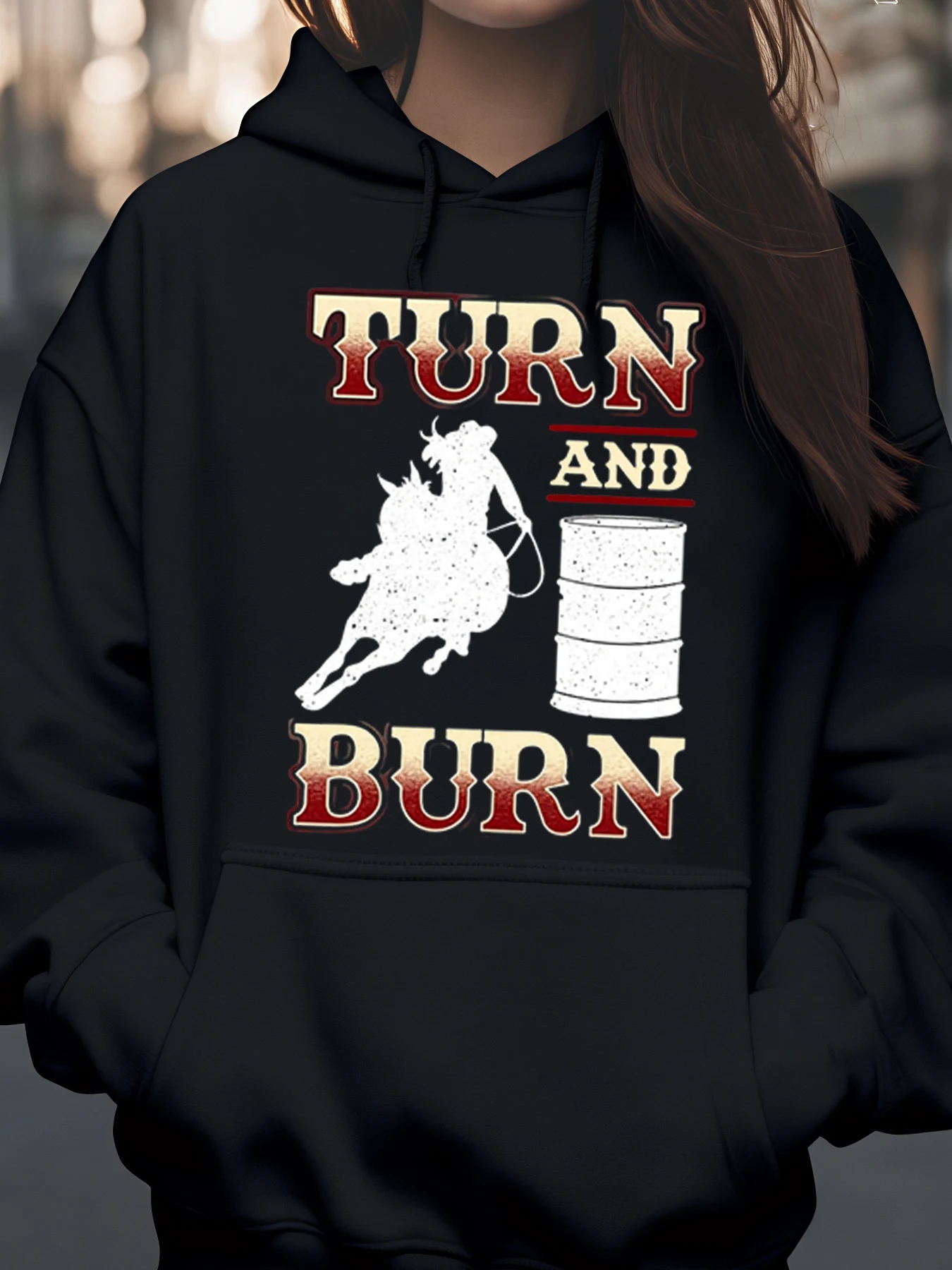 Толстовка с рисунком Turn and Burn Horse Barrel Roping, повседневная одежда унисекс в стиле вестерн для верховой езды
Толстовка с рисунком Turn and Burn Horse Barrel Roping, повседневная одежда унисекс в стиле вестерн для верховой езды