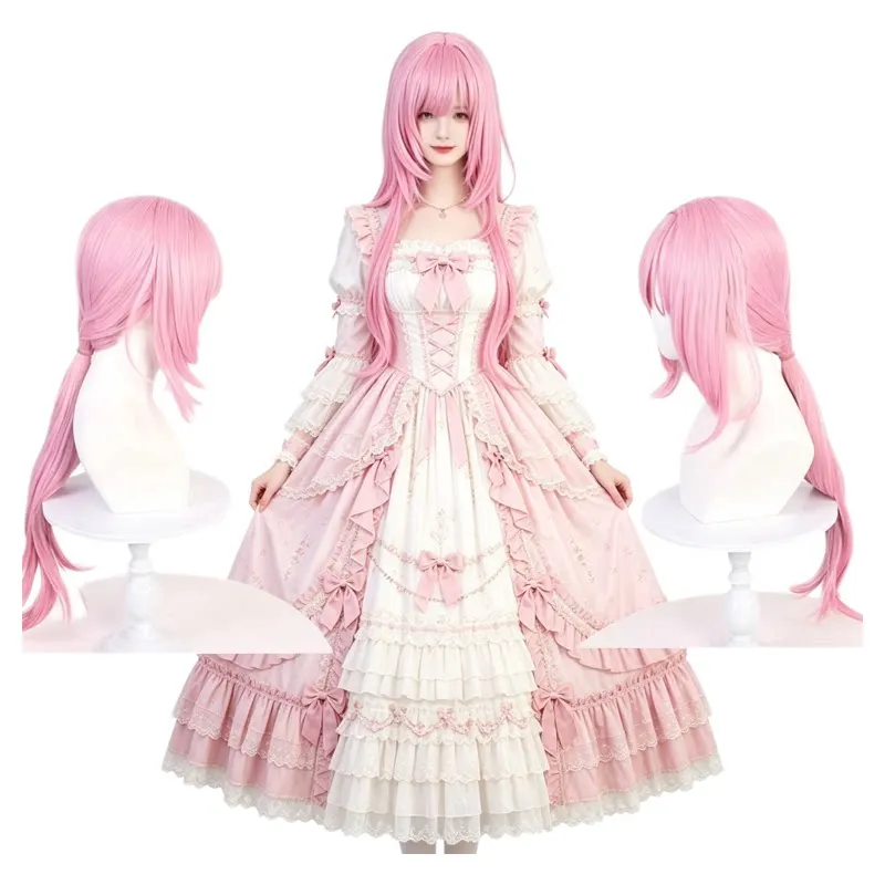 Pink Long Straight Layered Lolita Wig, Realistic Scalp Cap, Natural Fluffy, Heat Resistant for Western Daily Wear & Sweet Style
Pink Long Straight Layered Lolita Wig, Realistic Scalp Cap, Natural Fluffy, Heat Resistant for Western Daily Wear & Sweet Style