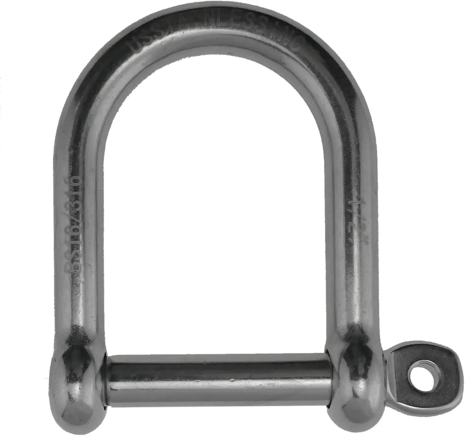 316 Stainless Steel Wide D Shackle for Marine and Outdoor Use
316 Stainless Steel Wide D Shackle for Marine and Outdoor Use
