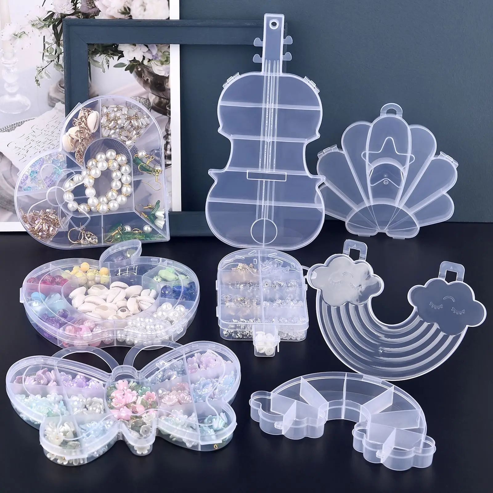 Multiple Shapes Plastic Jewelry Storage Box For Necklace Earring Organizer Alien Transparent Container Beads Diamonds Storage
Multiple Shapes Plastic Jewelry Storage Box For Necklace Earring Organizer Alien Transparent Container Beads Diamonds Storage