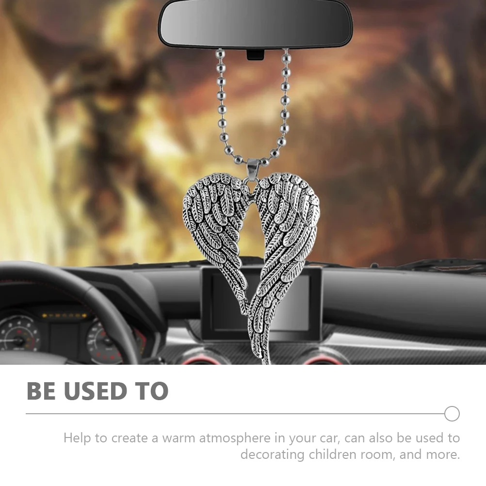 2Pcs Wing Frame Necklace Stainless Steel Retro Car naments Rearview Mirror Hanging Accessories Decorations Charm Gifts
2Pcs Wing Frame Necklace Stainless Steel Retro Car naments Rearview Mirror Hanging Accessories Decorations Charm Gifts