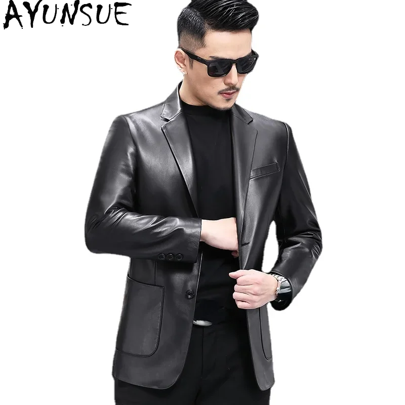 AYUNSUE 100% Sheepskin Leather Jacket Men Genuine Leather Coat Male Short Slim Korean Jakcets Causal Outwear Ropa Hombre SQQ745
AYUNSUE 100% Sheepskin Leather Jacket Men Genuine Leather Coat Male Short Slim Korean Jakcets Causal Outwear Ropa Hombre SQQ745