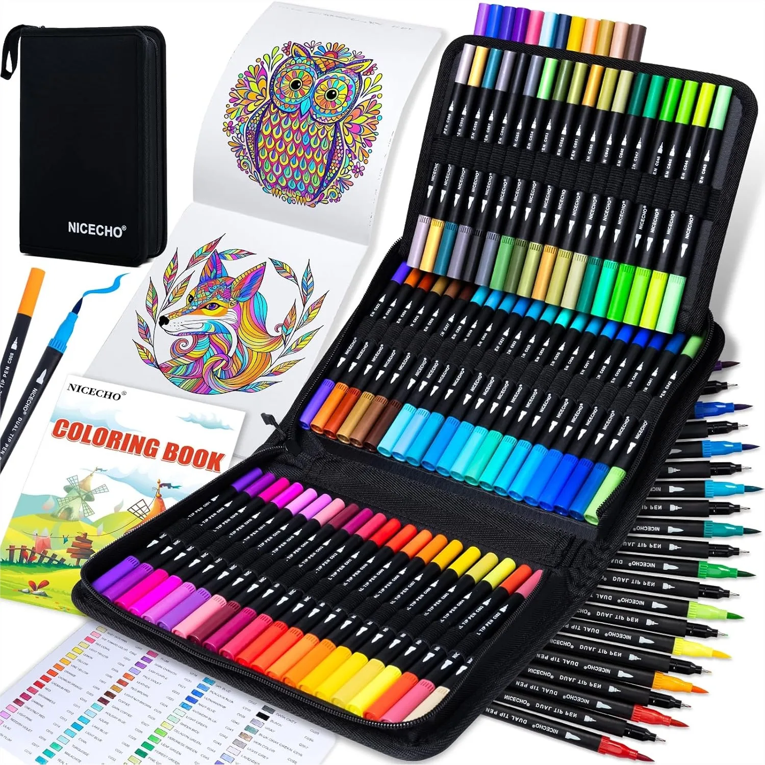 72 Colors Dual Tip Art Markers Pens For Adult Coloring Books Brush And Fine Tip Coloring Marker For Drawing Journaling Note Taking Lettering
72 Colors Dual Tip Art Markers Pens For Adult Coloring Books Brush And Fine Tip Coloring Marker For Drawing Journaling Note Taking Lettering